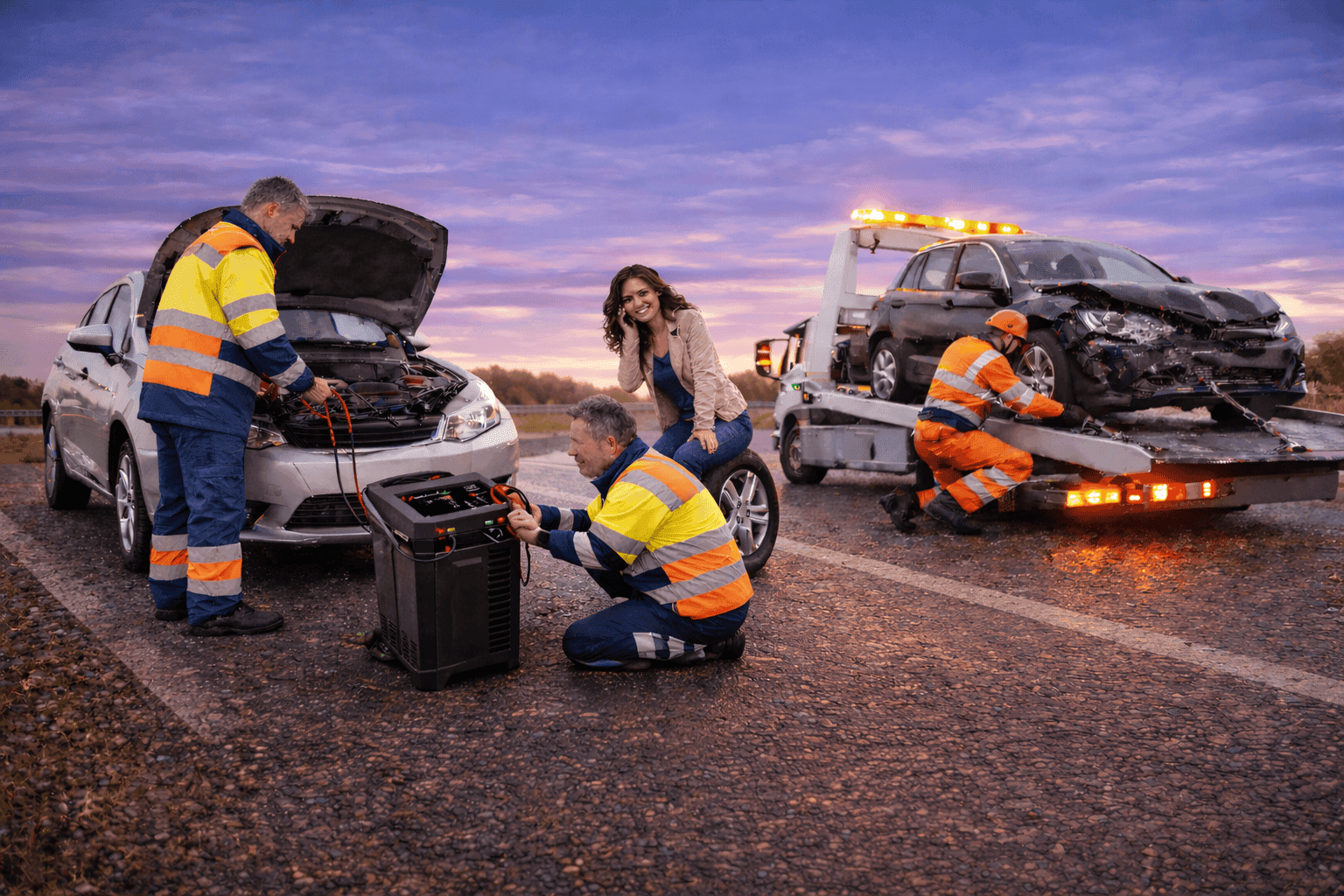 Professzionális autószállítók és csapatmunka — tervezés és bevetés